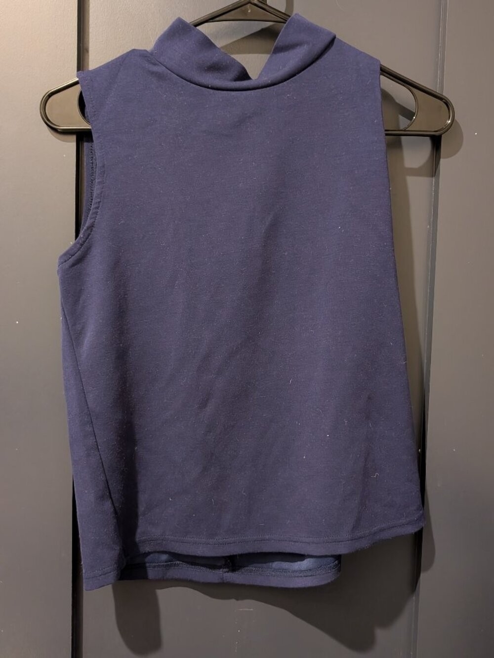 Sleeveless Navy Mock Neck Women's Matching Set